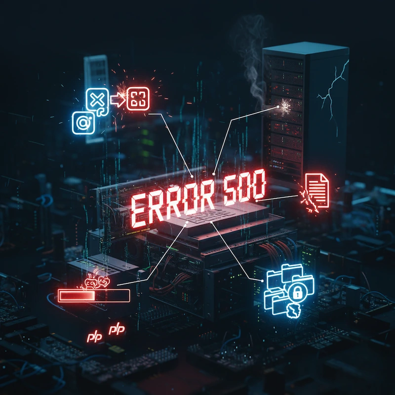 Principales causas del error 500 en WordPress