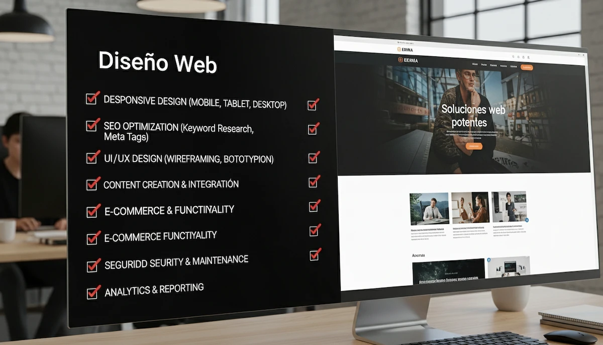 checklist diseño web servicios profesionales