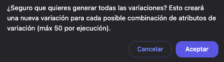Generar variaciones.