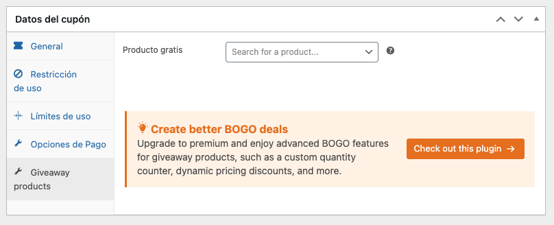 Opciones extra de Smart Coupons for WooCommerce Coupons de WebToffee